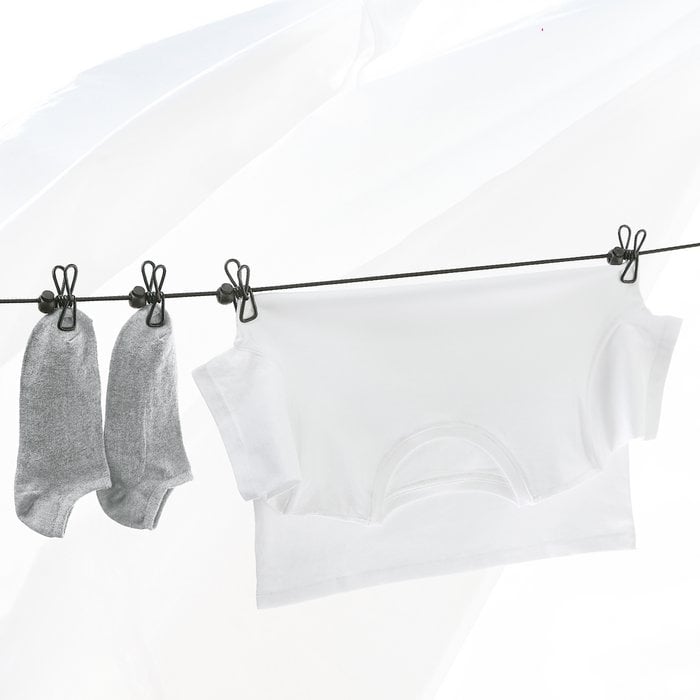 Latex touw met metalen clips