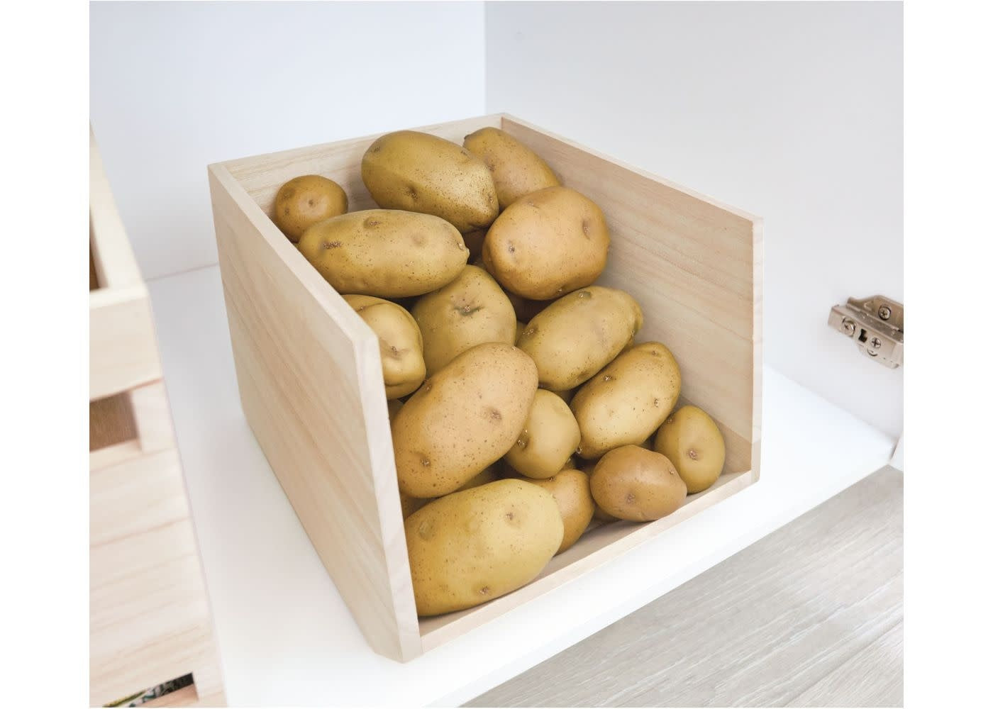 Open opbergbox hout