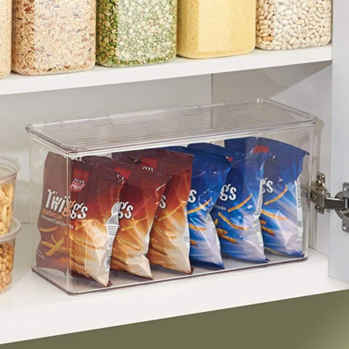 Stapelbare opbergbox met klapdeksel 14,6 cm x 34,3 cm x 17,8 cm