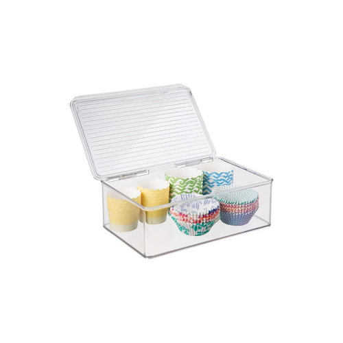Stapelbare opbergbox met klapdeksel 27,3 cm x 18,4 cm x 9,5 cm