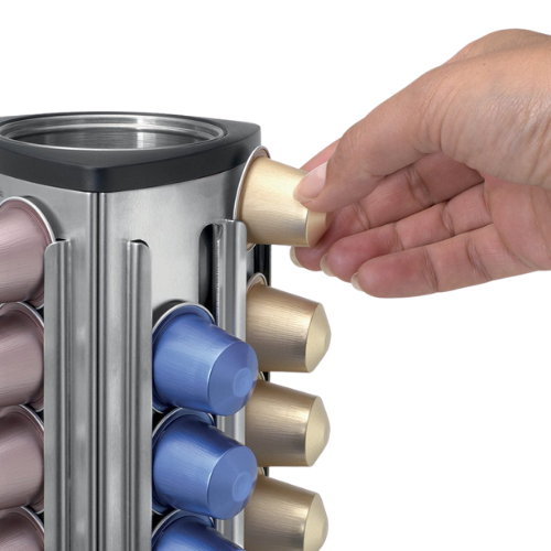 Koffiecapsulehouder met uitneembaar bakje
