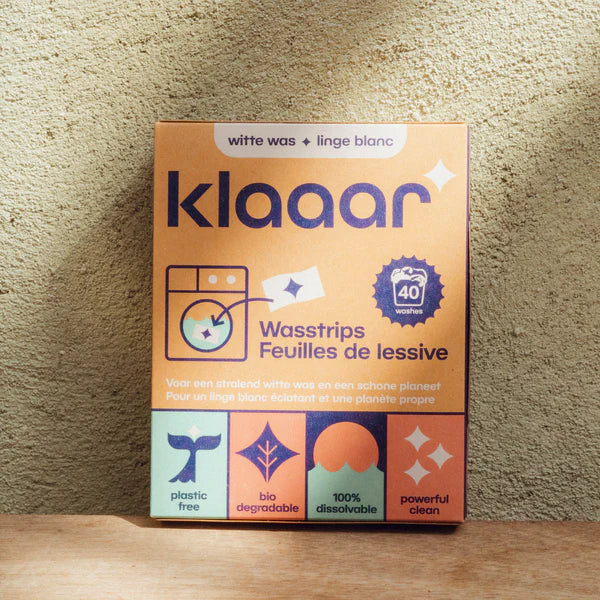 Klaaar wasstrips voor witte was (40 wasbeurten)
