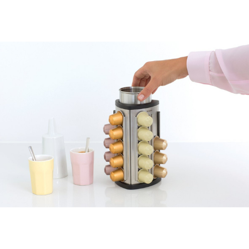 Koffiecapsulehouder met uitneembaar bakje