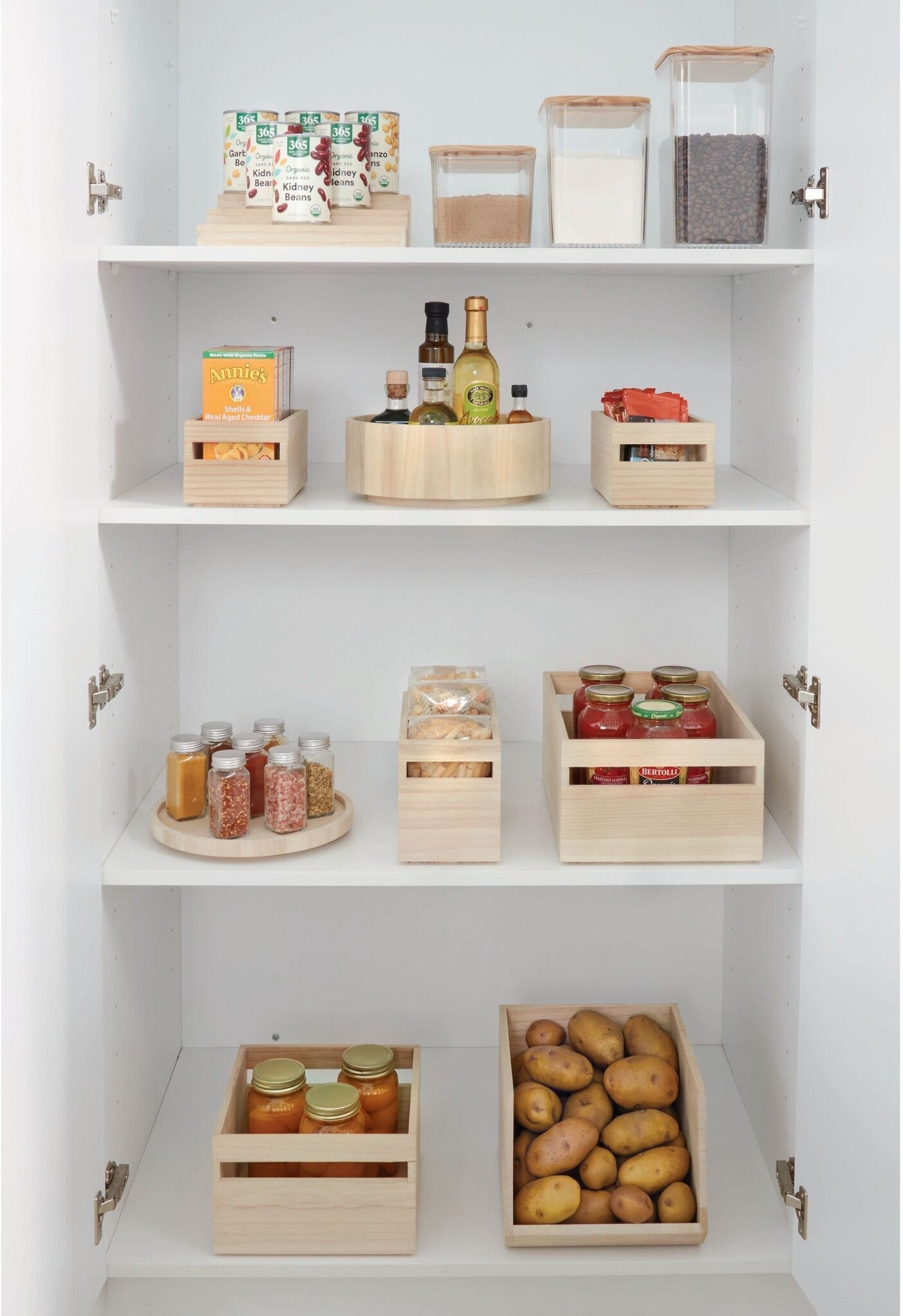 Houten opbergbak met handvat A