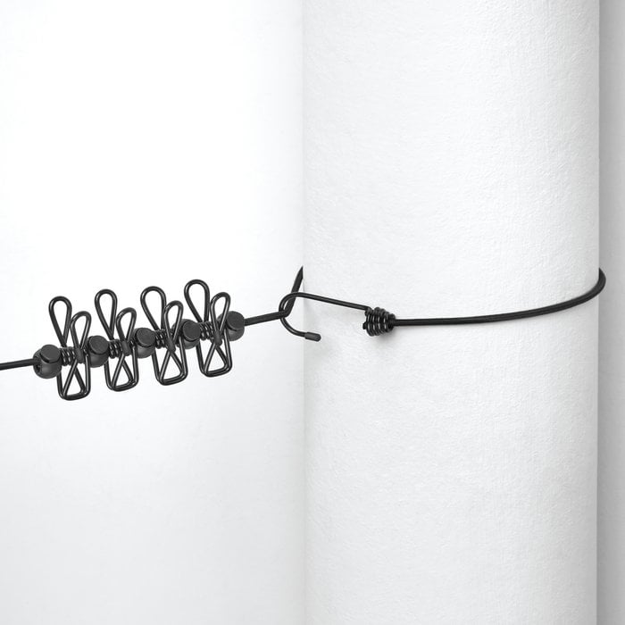 Latex touw met metalen clips