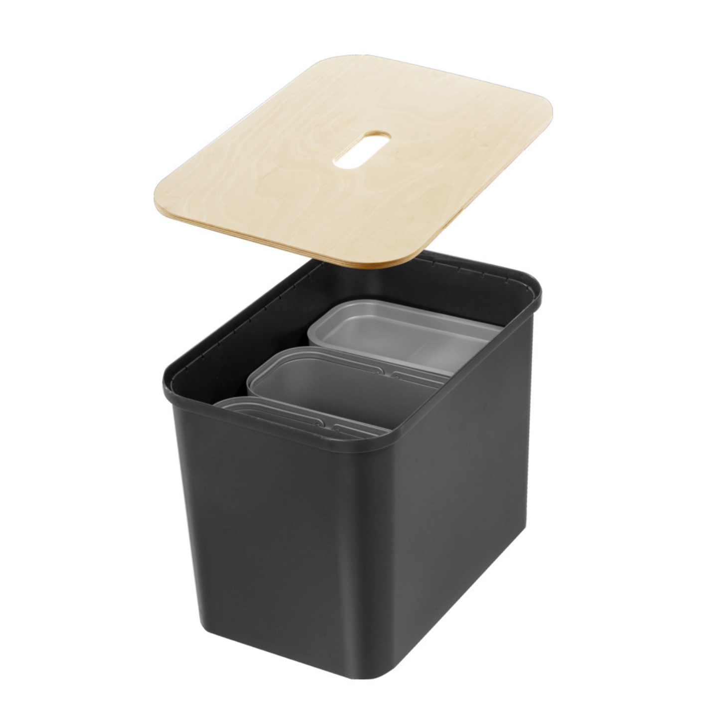 Collect Bin 76L Set - zwart