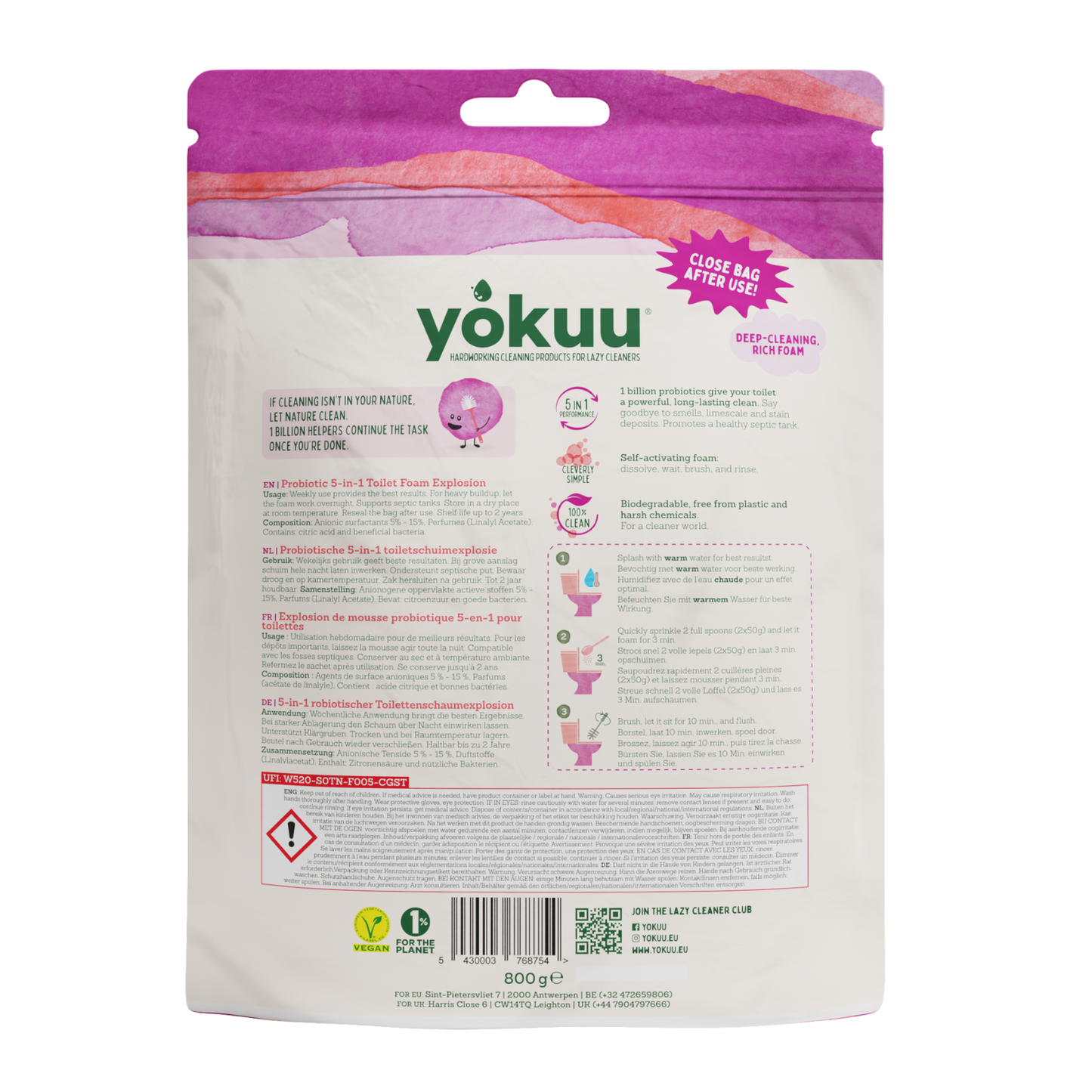 Yokuu Toilet Foam Explosion