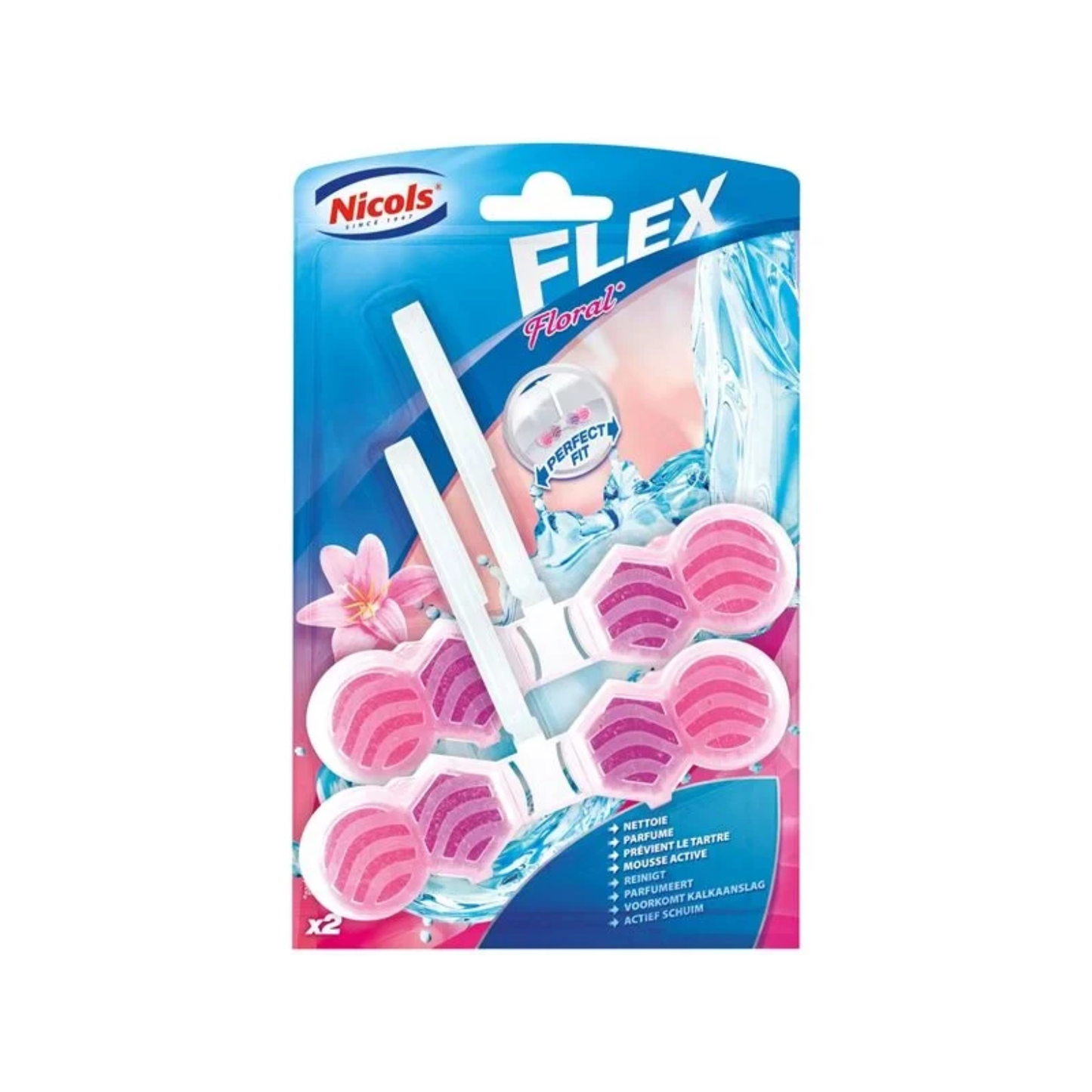Nicols WC Bloc Flex – Floral geur (2 stuks)