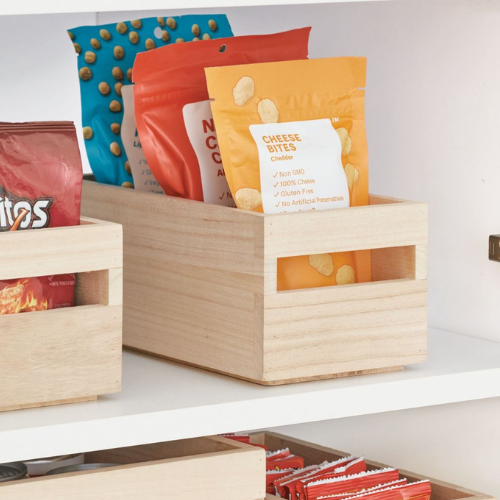 Houten bakje met verdeelschotten