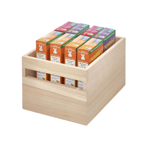 Houten opbergbak met handvat C