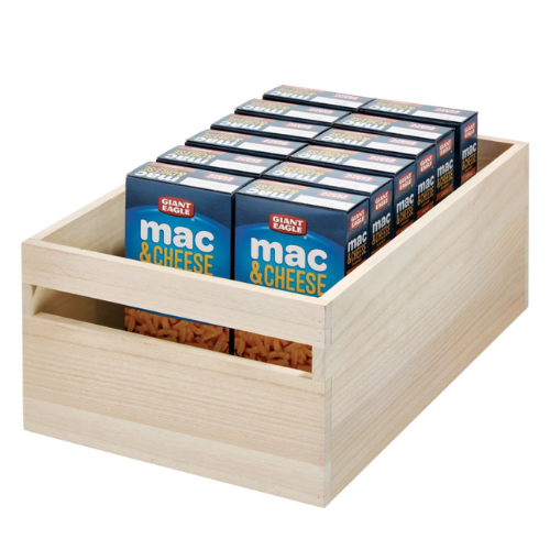 Houten opbergbak met handvat F