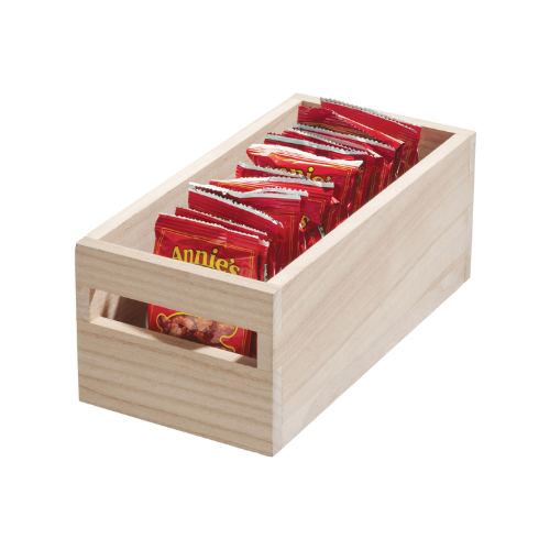 Houten opbergbak met handvat A
