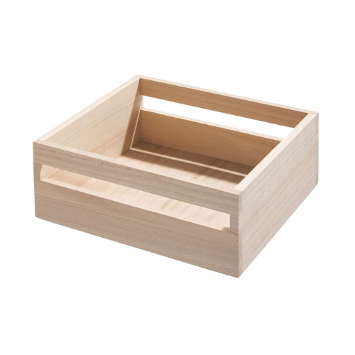 Houten opbergbak met handvat D