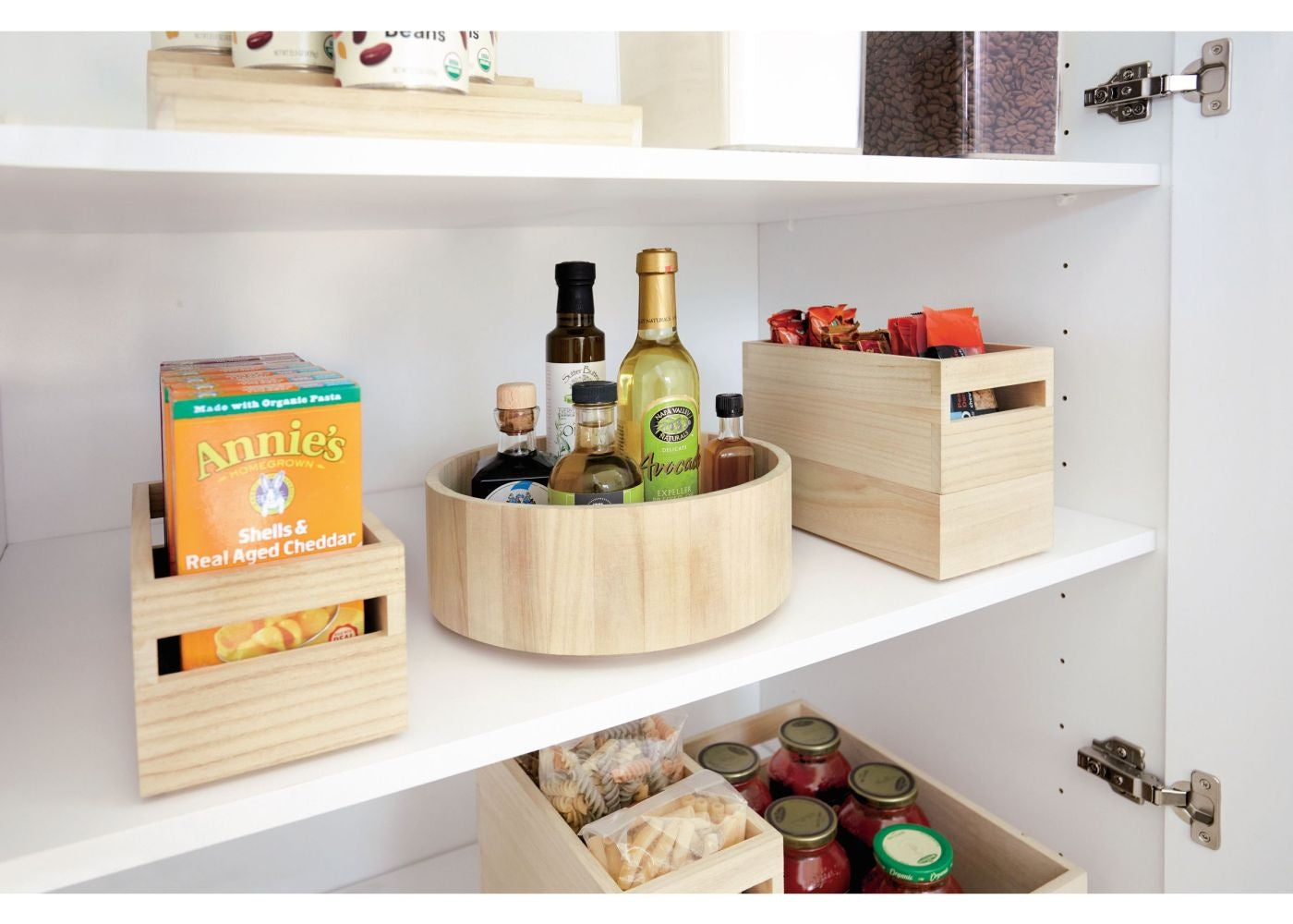 Opbergbox met handvat hout