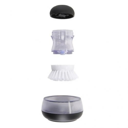 Handborstel met zeepdispenser en houder