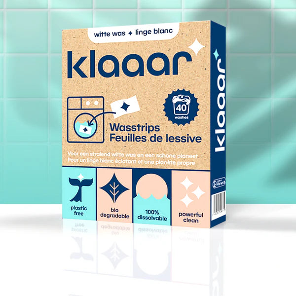 Klaaar wasstrips voor witte was (40 wasbeurten)