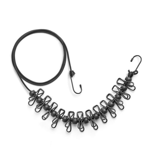 Latex touw met metalen clips