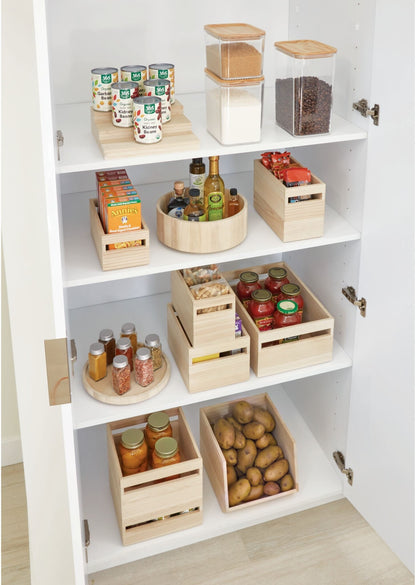 Houten opbergbak met handvat A