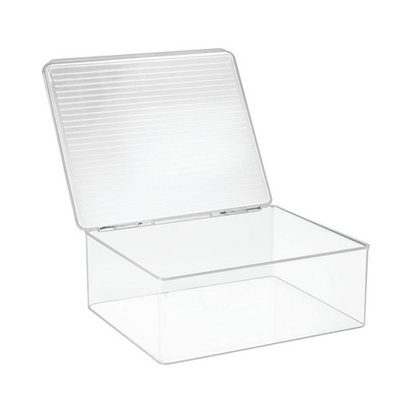 Stapelbare opbergbox met klapdeksel 34,3 cm x 29,2 cm x 12,7 cm