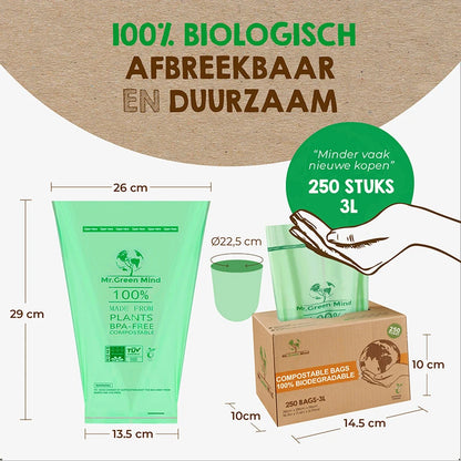 Biozakken 2/3 liter – 250 stuks