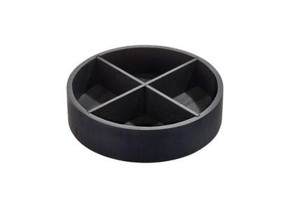 The Home Edit draaiplateau met vakken hout zwart