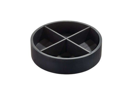 The Home Edit draaiplateau met vakken hout zwart