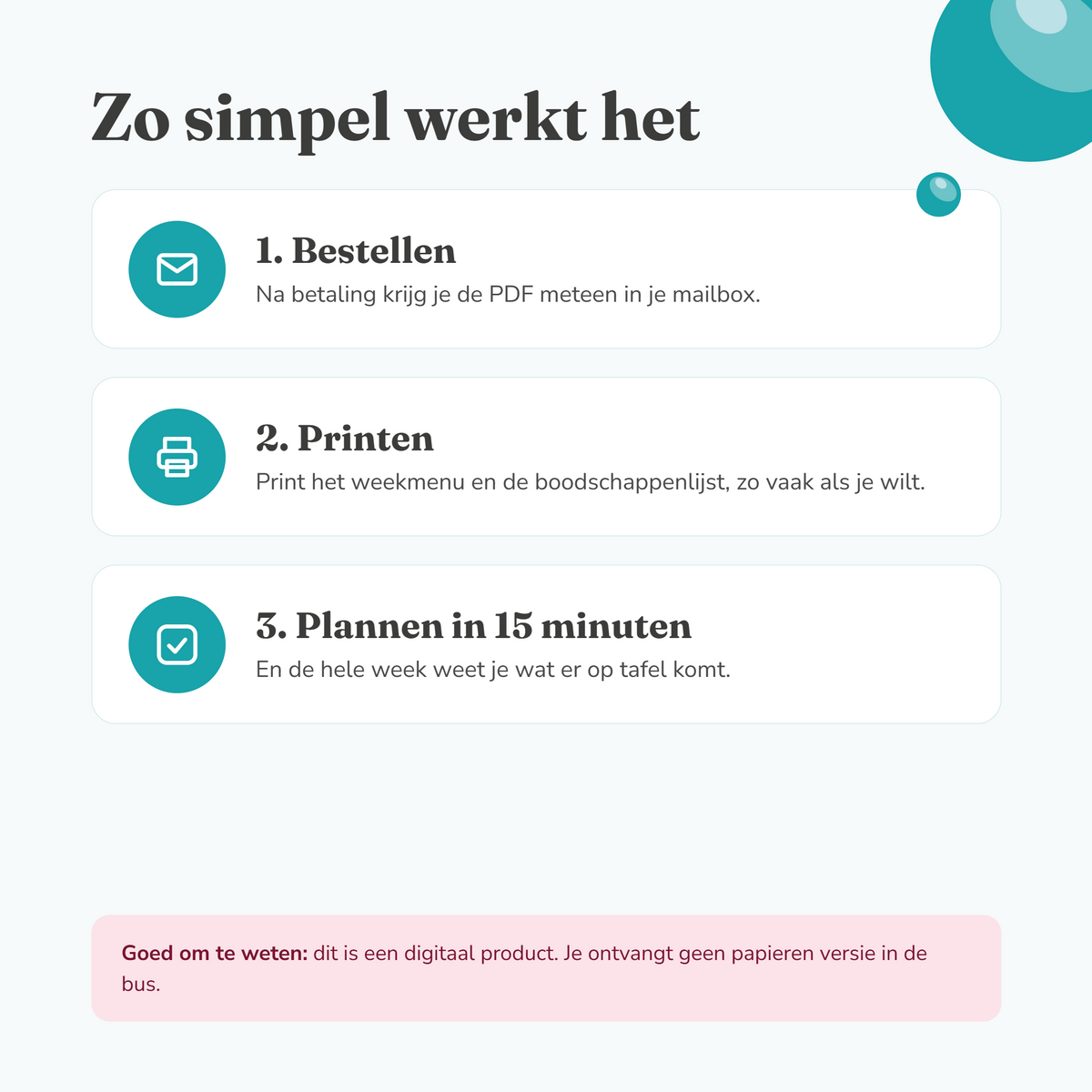 Weekmenu en boodschappenplanner | Printable