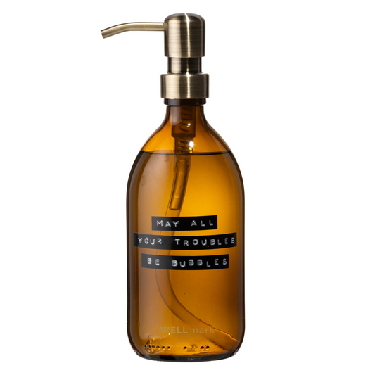 Handzeep Bamboe Bruin Glas - 500 ml