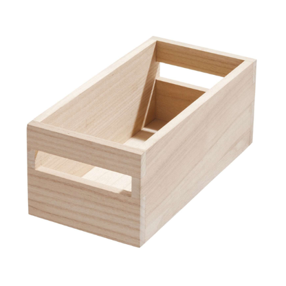 Houten opbergbak met handvat A