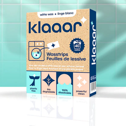 Klaaar wasstrips voor witte was (40 wasbeurten)